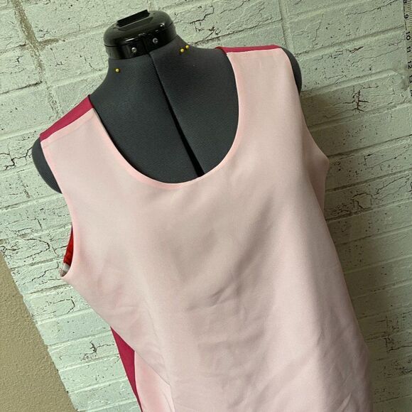 Susan Graver Style Pink Orange Red Sleeveless Tank Top XL - Picture 1 of 6